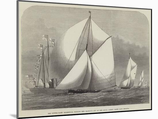 The Cutter-Yacht Kriemhilda Winning Her Majesty's Cup at the Royal Albert Yacht Club Regatta-null-Mounted Giclee Print