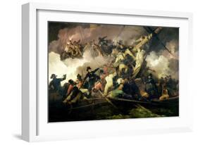 The Cutting-Out of the French Corvette, 'La Chevrette', 21st July 1801-Philip James De Loutherbourg-Framed Giclee Print