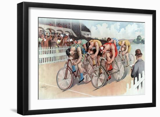 The Cycle Race, Pub. the Calvert Litho. Co., 1895-null-Framed Giclee Print