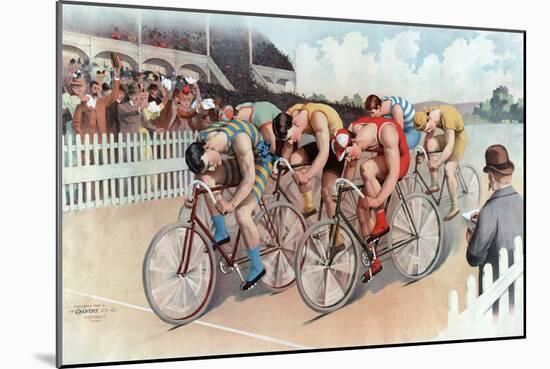 The Cycle Race, Pub. the Calvert Litho. Co., 1895-null-Mounted Giclee Print