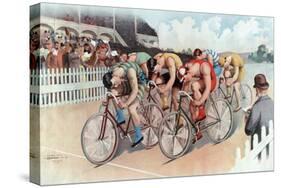 The Cycle Race, Pub. the Calvert Litho. Co., 1895-null-Stretched Canvas