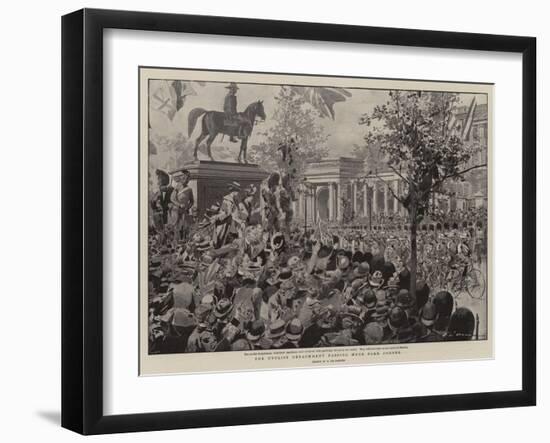 The Cyclist Detachment Passing Hyde Park Corner-Frederic De Haenen-Framed Giclee Print