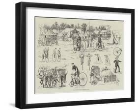 The Cyclists' Camp at Alexandra Park-null-Framed Giclee Print