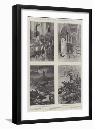 The Cyclone in Sicily, Scenes in the Devastates District-null-Framed Giclee Print