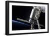 The Cygnus Spacecraft Attached to the Harmony Node in the Grasp of Canadarm2-null-Framed Photographic Print