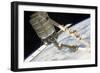 The Cygnus Spacecraft in the Grasp of Canadarm2-null-Framed Photographic Print