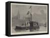 The Cylinder Ship Cleopatra, with the Obelisk, at Westminster Bridge-null-Framed Stretched Canvas