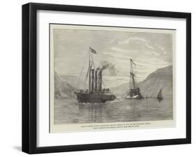 The Cylinder Vessel Cleopatra Leaving Ferrol in Tow of the Steam-Tug Anglia-null-Framed Giclee Print