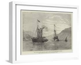 The Cylinder Vessel Cleopatra Leaving Ferrol in Tow of the Steam-Tug Anglia-null-Framed Giclee Print