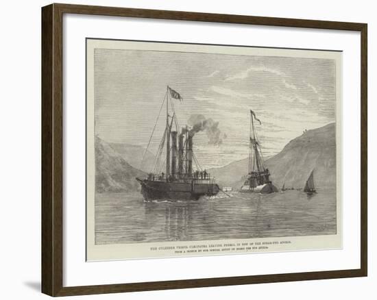 The Cylinder Vessel Cleopatra Leaving Ferrol in Tow of the Steam-Tug Anglia-null-Framed Giclee Print