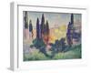 The Cypresses at Cagnes, 1908-Henri Edmond Cross-Framed Giclee Print