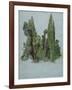 The Cypresses at the Villa D'Este, Tivoli (W/C and Gouache with Graphite on Paper)-Samuel Palmer-Framed Giclee Print