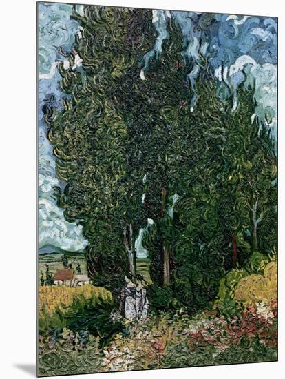 The Cypresses, c.1889-90-Vincent van Gogh-Mounted Giclee Print