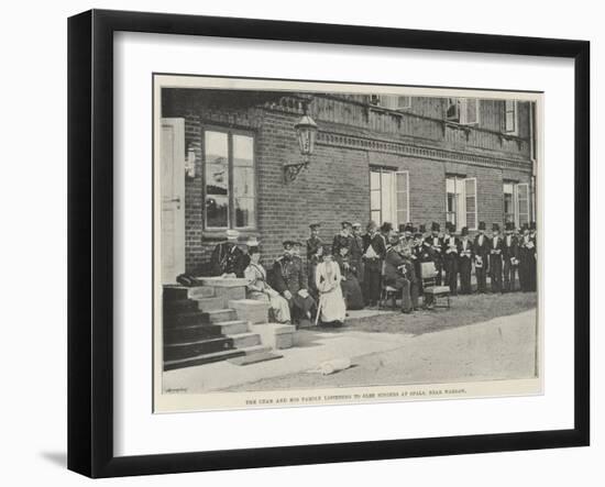 The Czar and His Family Listening to Glee Singers at Spala, Near Warsaw-null-Framed Giclee Print