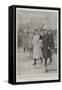 The Czar Nicholas II and the Prince of Wales Following the Hearse-null-Framed Stretched Canvas