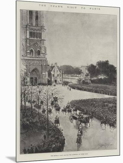 The Czar's Visit to Paris, the Imperial Party Leaving the Cathedral of Notre Dame-Joseph Holland Tringham-Mounted Giclee Print