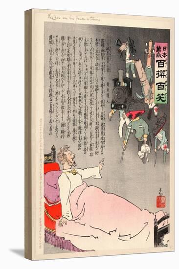 The Czar Sees His Forces Returning-Kobayashi Kiyochika-Stretched Canvas