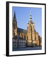 The Czech Republic, Prague, St. Vitus Cathedral, Outside-Facade-Rainer Mirau-Framed Photographic Print