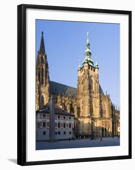 The Czech Republic, Prague, St. Vitus Cathedral, Outside-Facade-Rainer Mirau-Framed Photographic Print