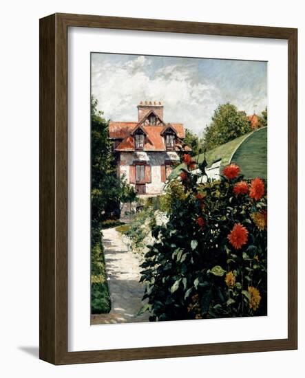 The Dahlias, Garden at Petit Gennevilliers, 1893-Gustave Caillebotte-Framed Giclee Print