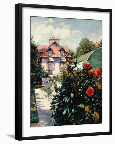 The Dahlias, Garden at Petit Gennevilliers, 1893-Gustave Caillebotte-Framed Giclee Print