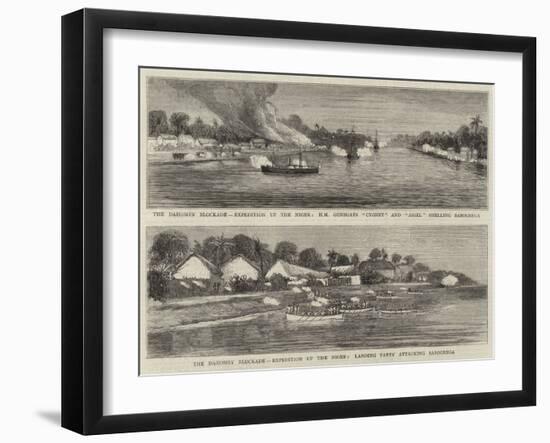 The Dahomey Blockade, Expedition Up the Niger-null-Framed Giclee Print
