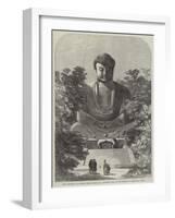 The Daiboodh, or Colossal Bronze Image of a Buddhist Idol, in the Temple of Kamakura, Japan-null-Framed Giclee Print