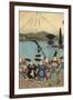 The Daimyo's Entourage before Mount Fuji, 1858-Utagawa Yoshitora-Framed Giclee Print