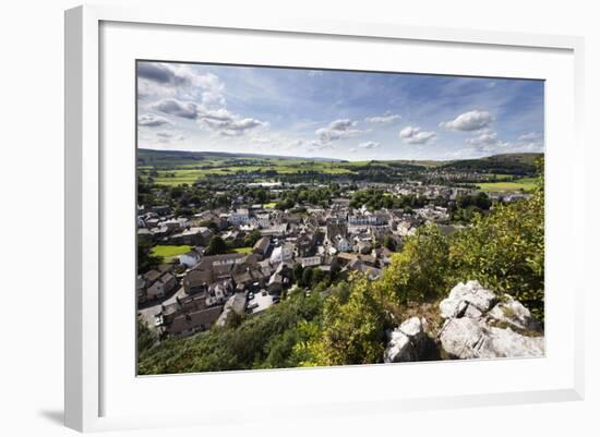 The Dales Market Town of Settle from Castlebergh Crag North Yorkshire, Yorkshire, England-Mark Sunderland-Framed Photographic Print