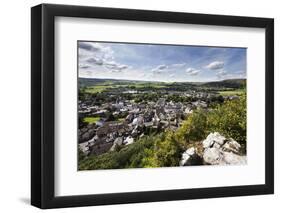 The Dales Market Town of Settle from Castlebergh Crag North Yorkshire, Yorkshire, England-Mark Sunderland-Framed Photographic Print