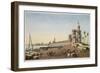 The dam across the Nile, the building of the Aswan Dam, Egypt, 1853-Philippe Benoist-Framed Giclee Print