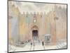 The Damascus Gate, Jerusalem, 2019 (W/C on Paper)-Lucy Willis-Mounted Giclee Print