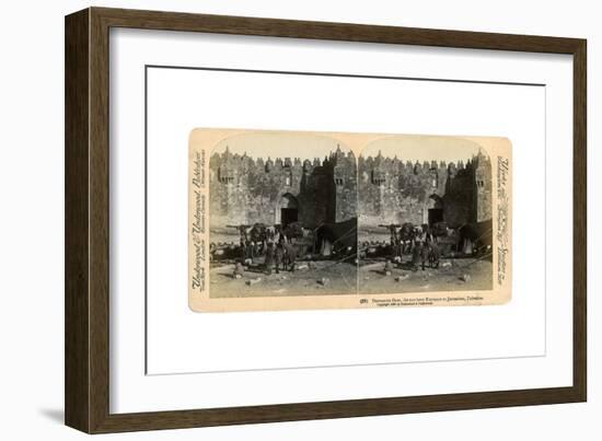 The Damascus Gate, the Nothern Entrance to Jerusalem, Palestine, 1899-Underwood & Underwood-Framed Giclee Print