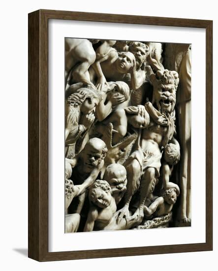 The Damned, Detail from Pulpit-Nicola Pisano-Framed Giclee Print