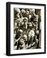 The Damned, Detail from Pulpit-Nicola Pisano-Framed Giclee Print