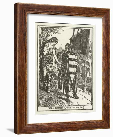 The Damsel Warns Sir Balin-Henry Justice Ford-Framed Giclee Print