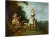 The Dance, Around 1719?-Jean Antoine Watteau-Stretched Canvas