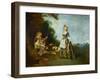 The Dance, Around 1719?-Jean Antoine Watteau-Framed Giclee Print