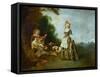 The Dance, Around 1719?-Jean Antoine Watteau-Framed Stretched Canvas