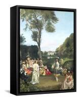 The Dance at Chateau de Kerdnel de Champagny-Gustave Jean Jacquet-Framed Stretched Canvas