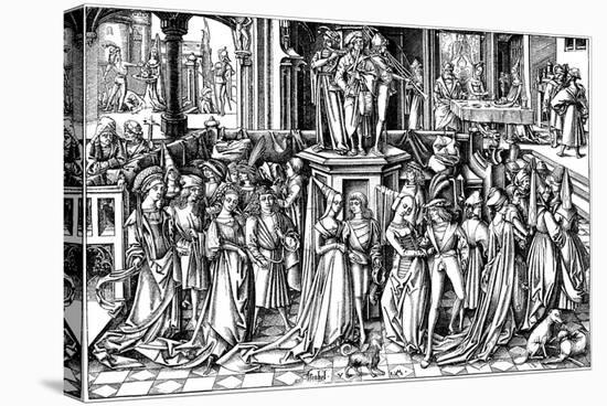 The Dance at the Court of Herod, C. 1500-Israhel van Meckenem the younger-Stretched Canvas