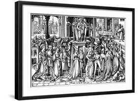 The Dance at the Court of Herod, C. 1500-Israhel van Meckenem the younger-Framed Giclee Print