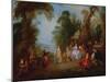 The Dance, C.1730 (Oil on Canvas)-Jean-Baptiste Joseph Pater-Mounted Giclee Print
