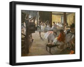 The Dance Class. 1873. Oil on canvas.-Edgar Degas-Framed Giclee Print