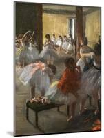 The Dance Class (detail). 1873. Oil on canvas.-Edgar Degas-Mounted Giclee Print