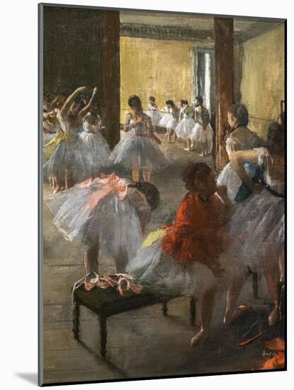 The Dance Class (detail). 1873. Oil on canvas.-Edgar Degas-Mounted Giclee Print