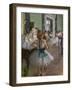 The dance class (detail). Begins in 1873, ends in 1875-1876. Oil on canvas.-Edgar Degas-Framed Giclee Print