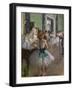 The dance class (detail). Begins in 1873, ends in 1875-1876. Oil on canvas.-Edgar Degas-Framed Giclee Print