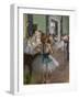 The dance class (detail). Begins in 1873, ends in 1875-1876. Oil on canvas.-Edgar Degas-Framed Giclee Print