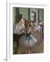 The dance class (detail). Begins in 1873, ends in 1875-1876. Oil on canvas.-Edgar Degas-Framed Giclee Print